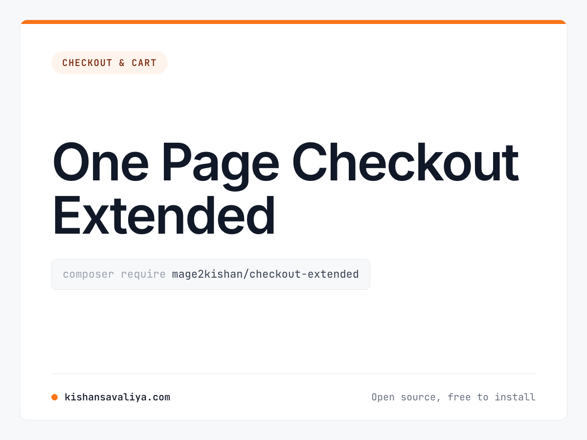 One Page Checkout Extended cover