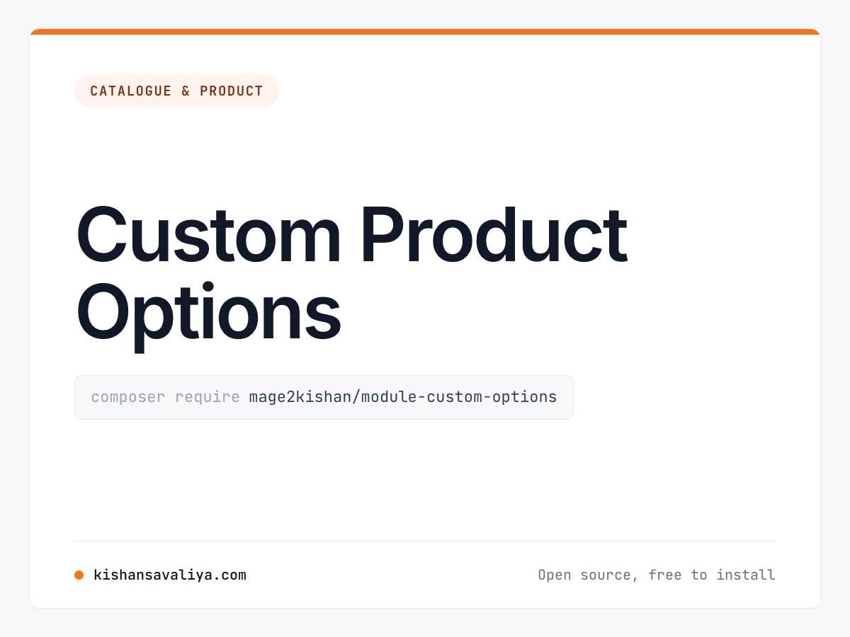 Custom Product Options cover