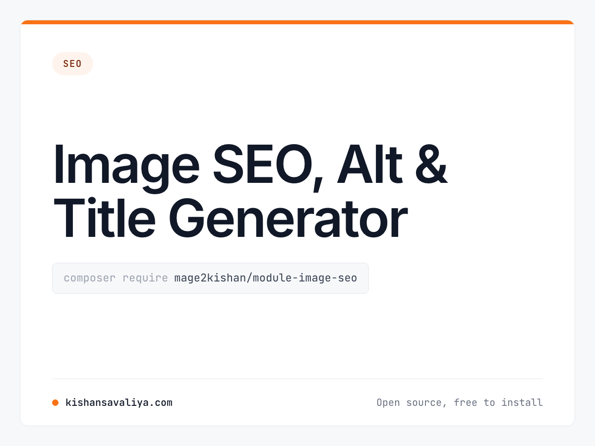 Image SEO, Alt & Title Generator cover