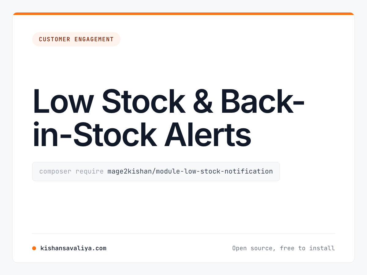 Low Stock & Back-in-Stock Alerts cover