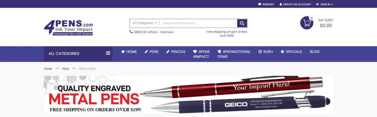 4pens, category page