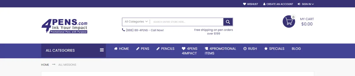 4pens, custom cms page