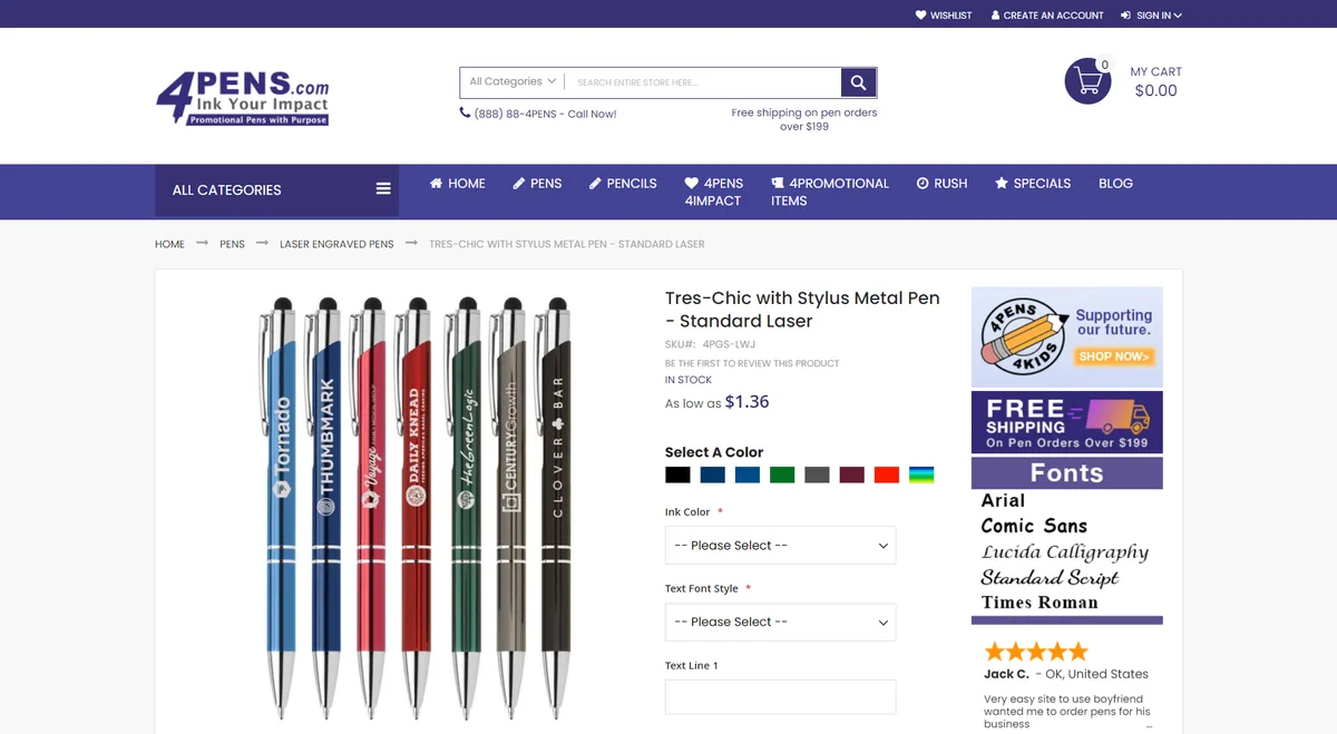 4pens, product view