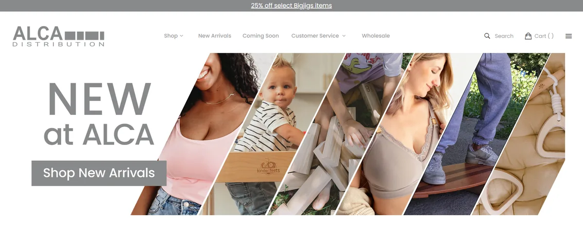 Alca Distribution storefront, home page