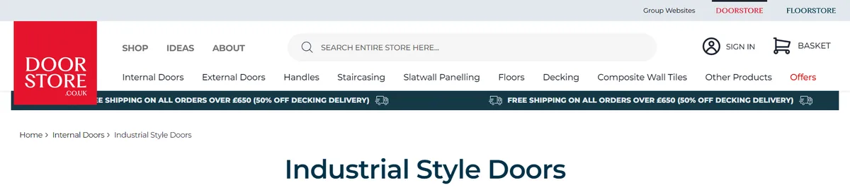 Doorstore, category view page