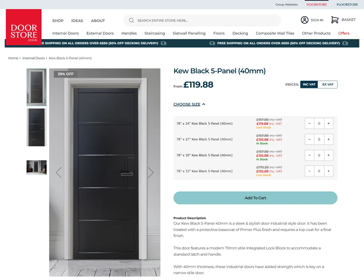 Doorstore, product view
