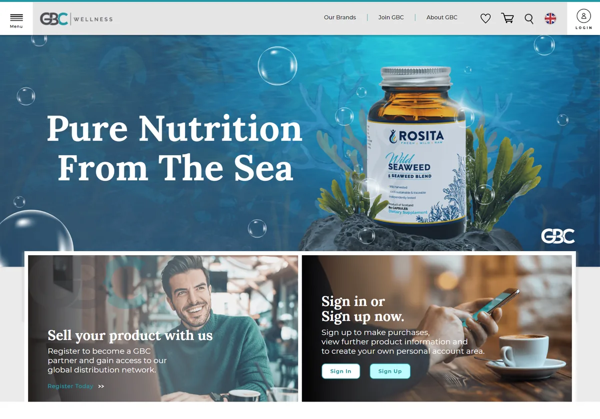 GBC Wellness, home page