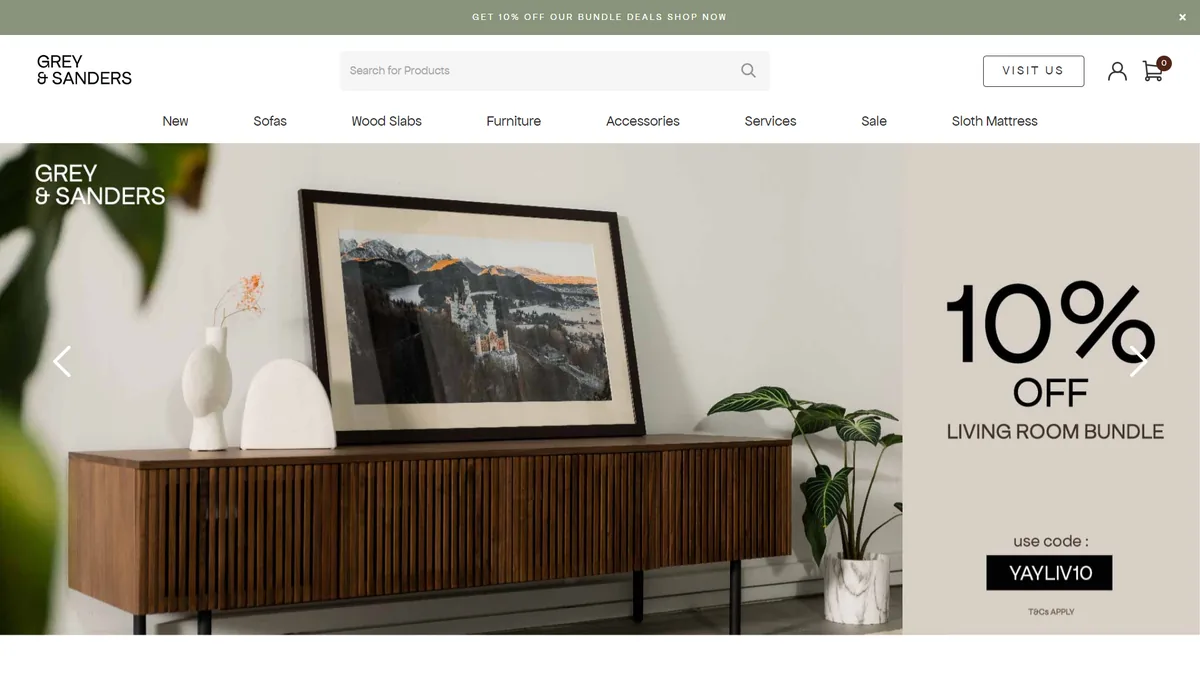 Grey and Sanders, home page