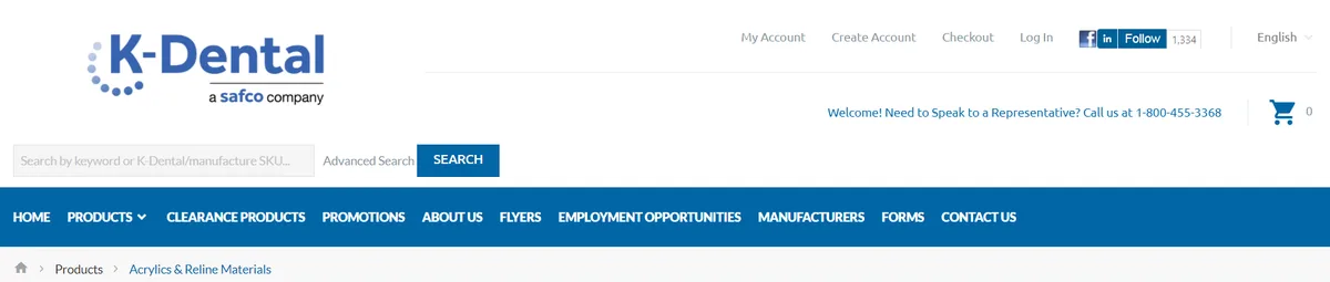 K Dental, category view  page