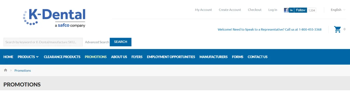 K Dental, promotions  page