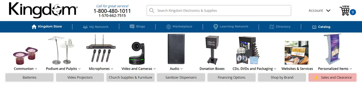 Kingdom, category view page