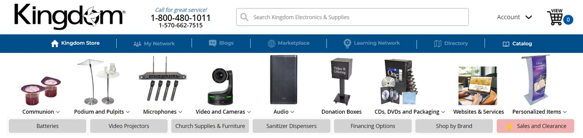 Kingdom, product view page
