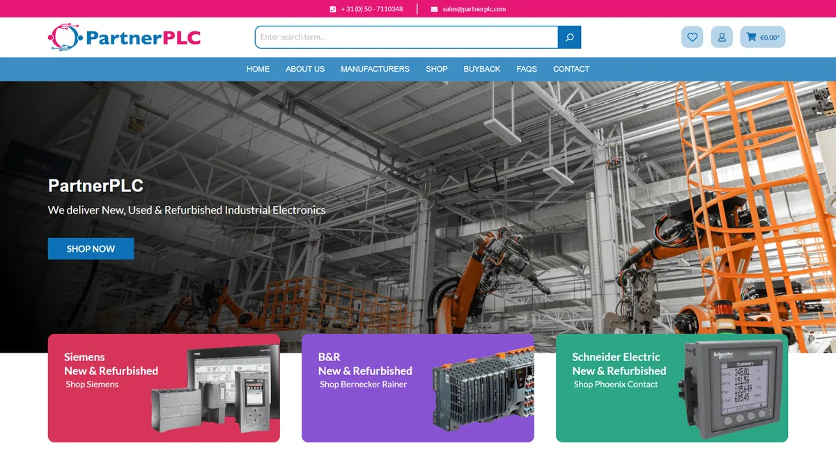 Partner PLC, home page