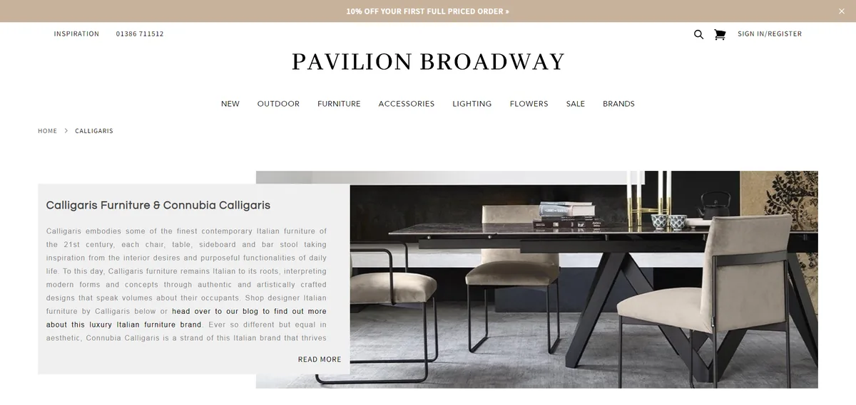 Pavilion Broadway, category view page