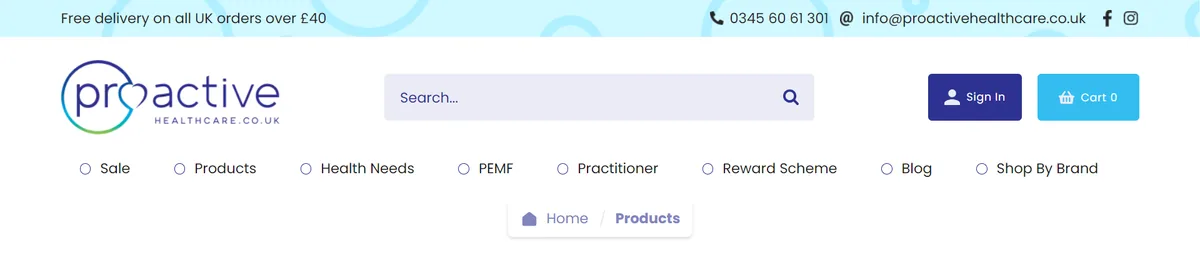 Proactive Healthcare, category page