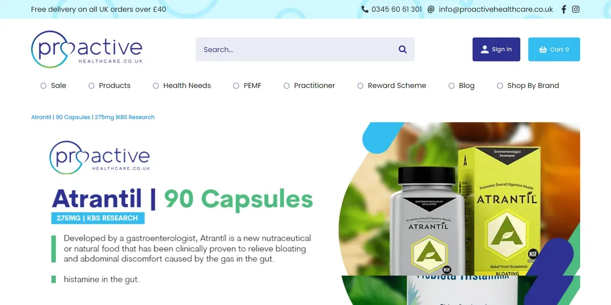Proactive Healthcare storefront, home page