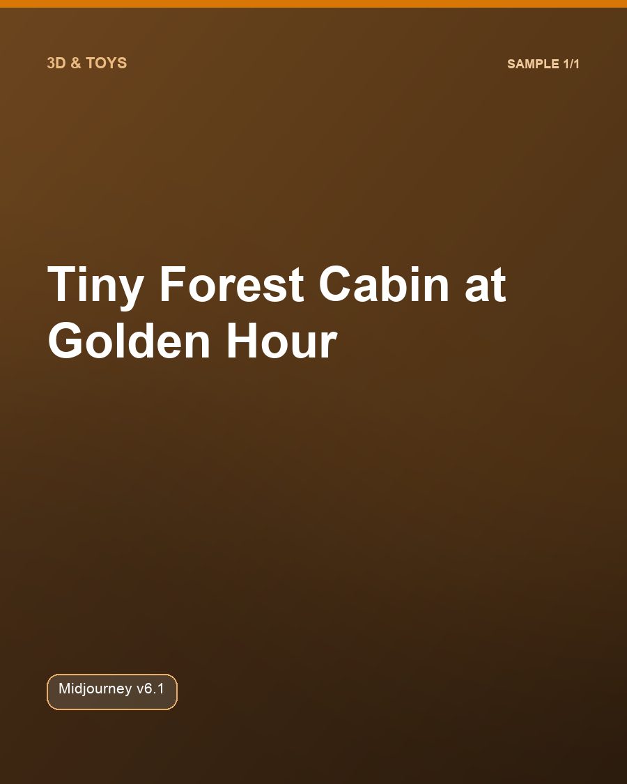 Tiny Forest Cabin at Golden Hour
