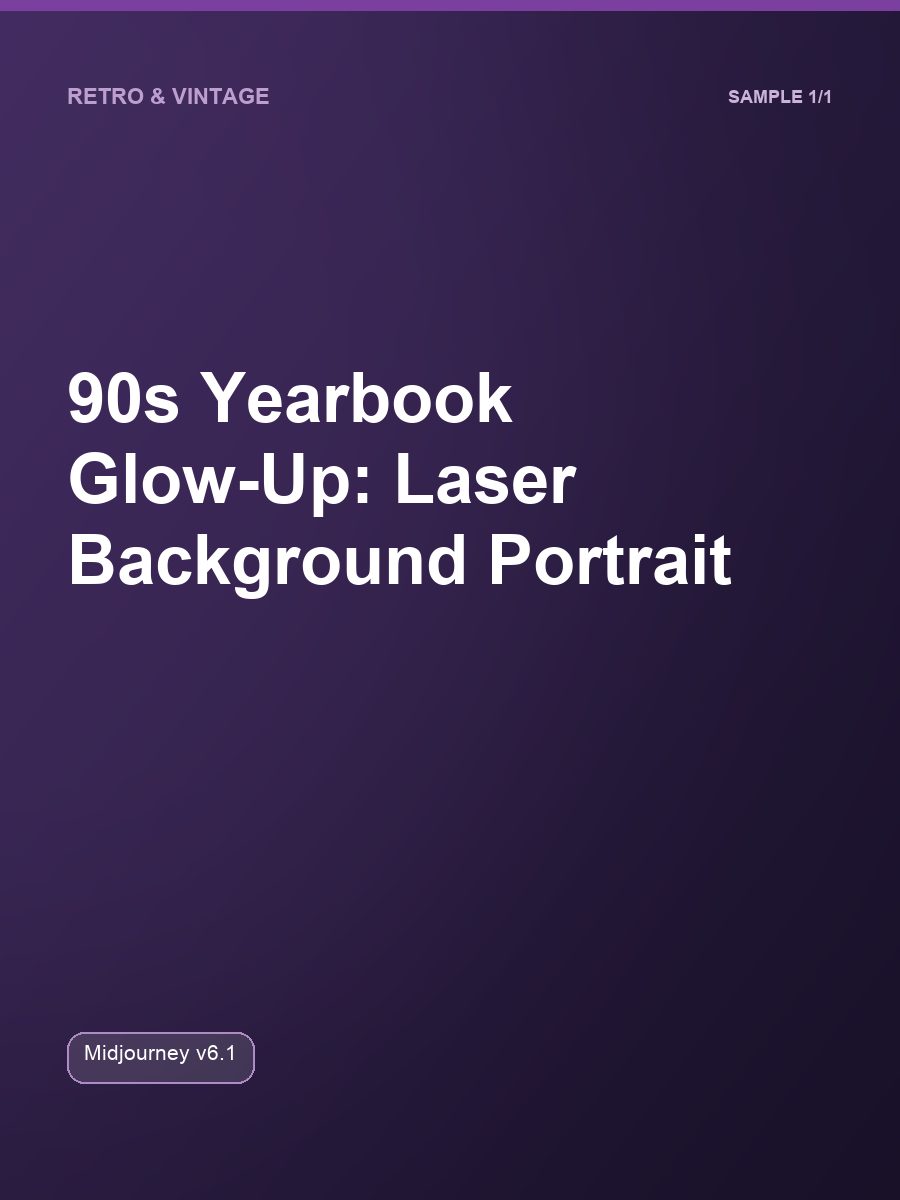 90s Yearbook Glow-Up: Laser Background Portrait