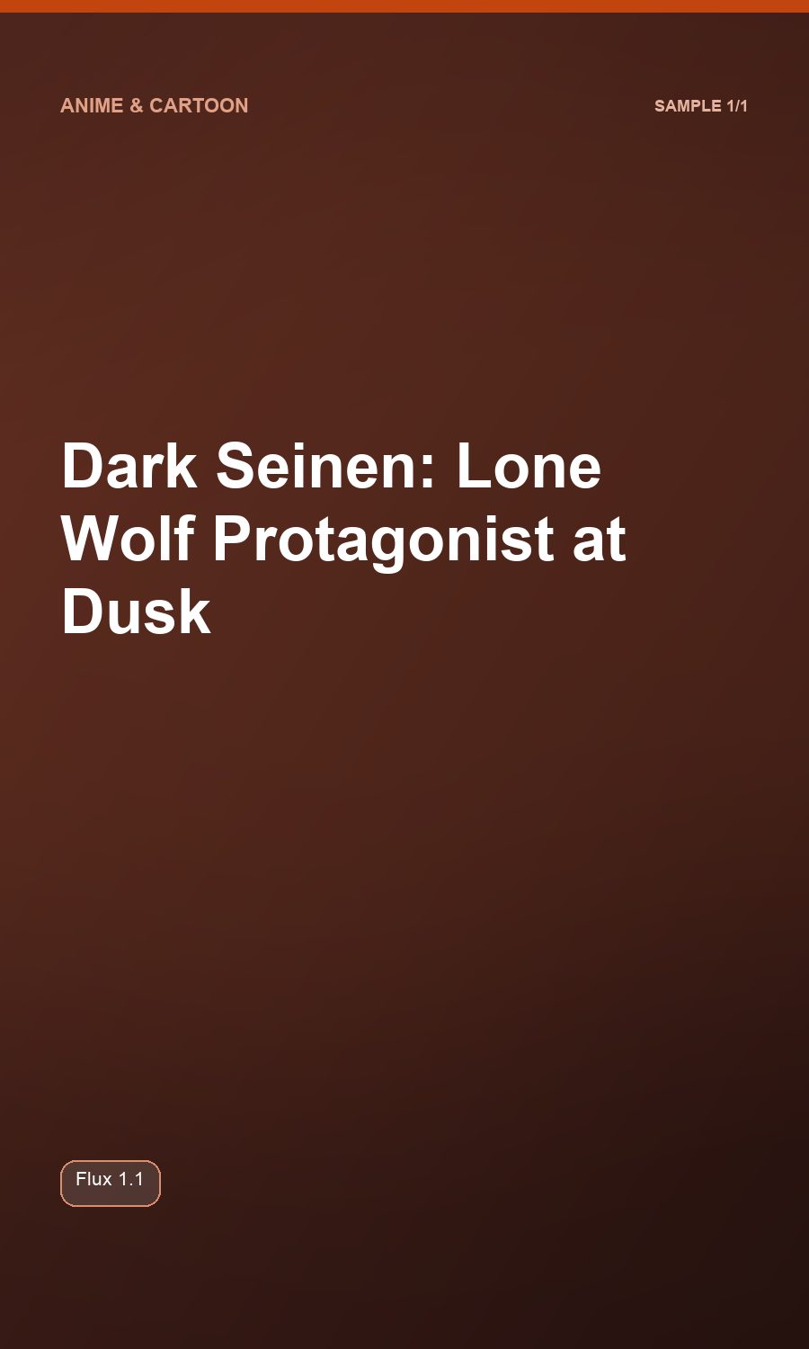 Dark Seinen: Lone Wolf Protagonist at Dusk
