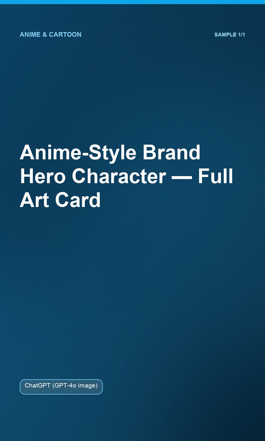 Anime-Style Brand Hero Character, Full Art Card