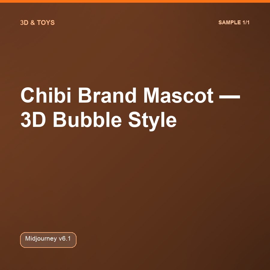 Chibi Brand Mascot, 3D Bubble Style