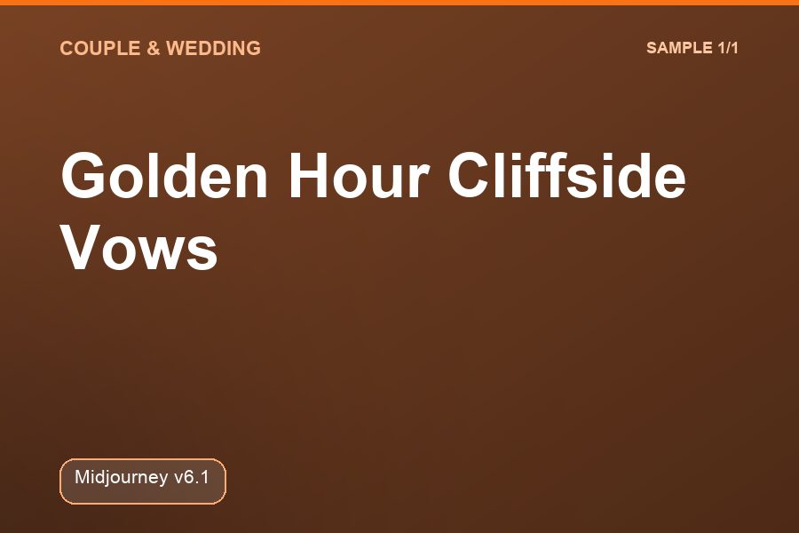 Golden Hour Cliffside Vows
