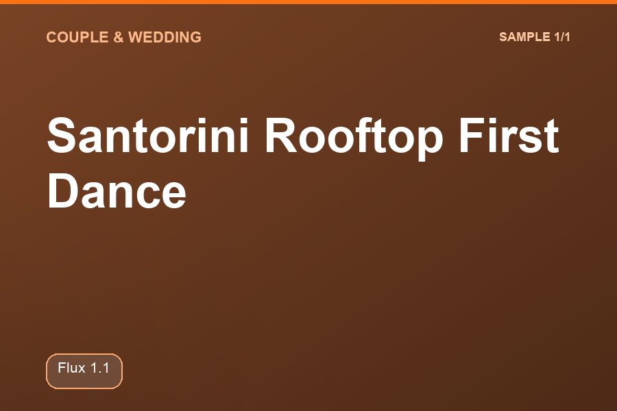 Santorini Rooftop First Dance