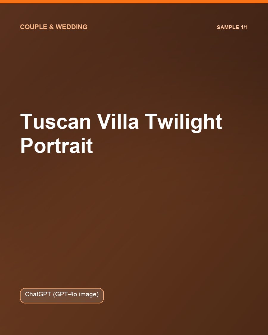 Tuscan Villa Twilight Portrait