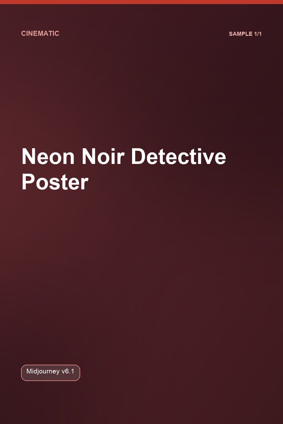 Neon Noir Detective Poster