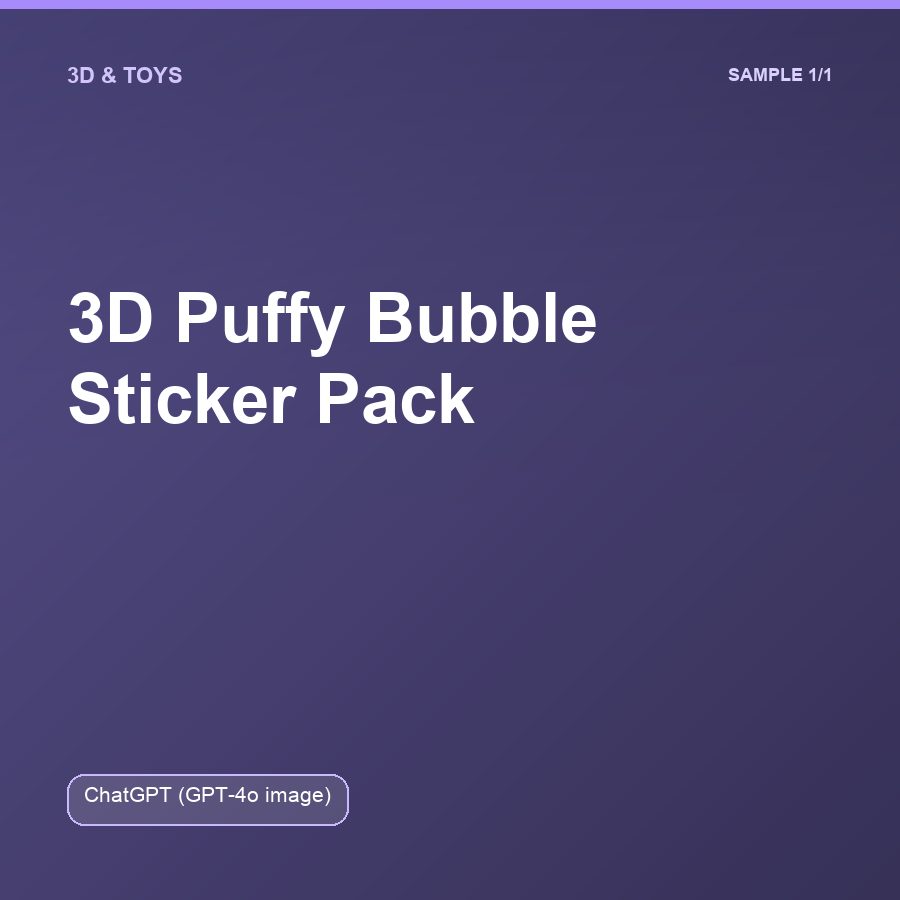 3D Puffy Bubble Sticker Pack