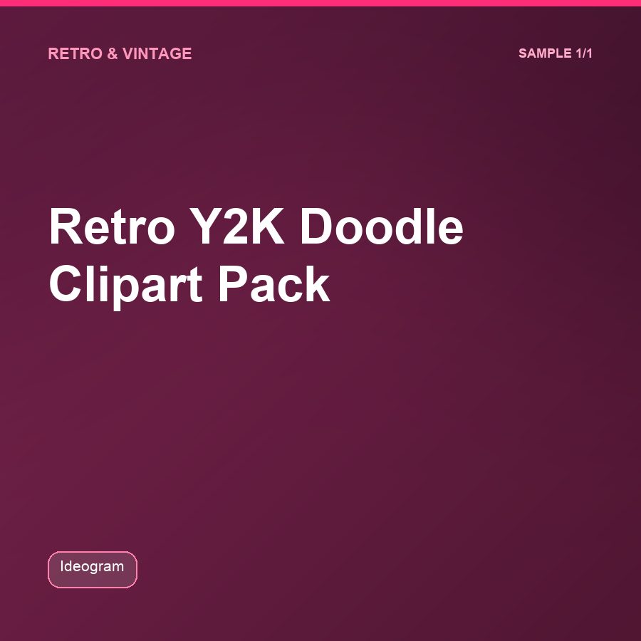 Retro Y2K Doodle Clipart Pack