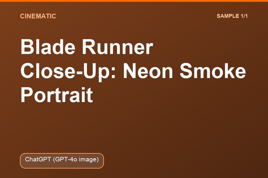 Blade Runner Close-Up: Neon Smoke Portrait