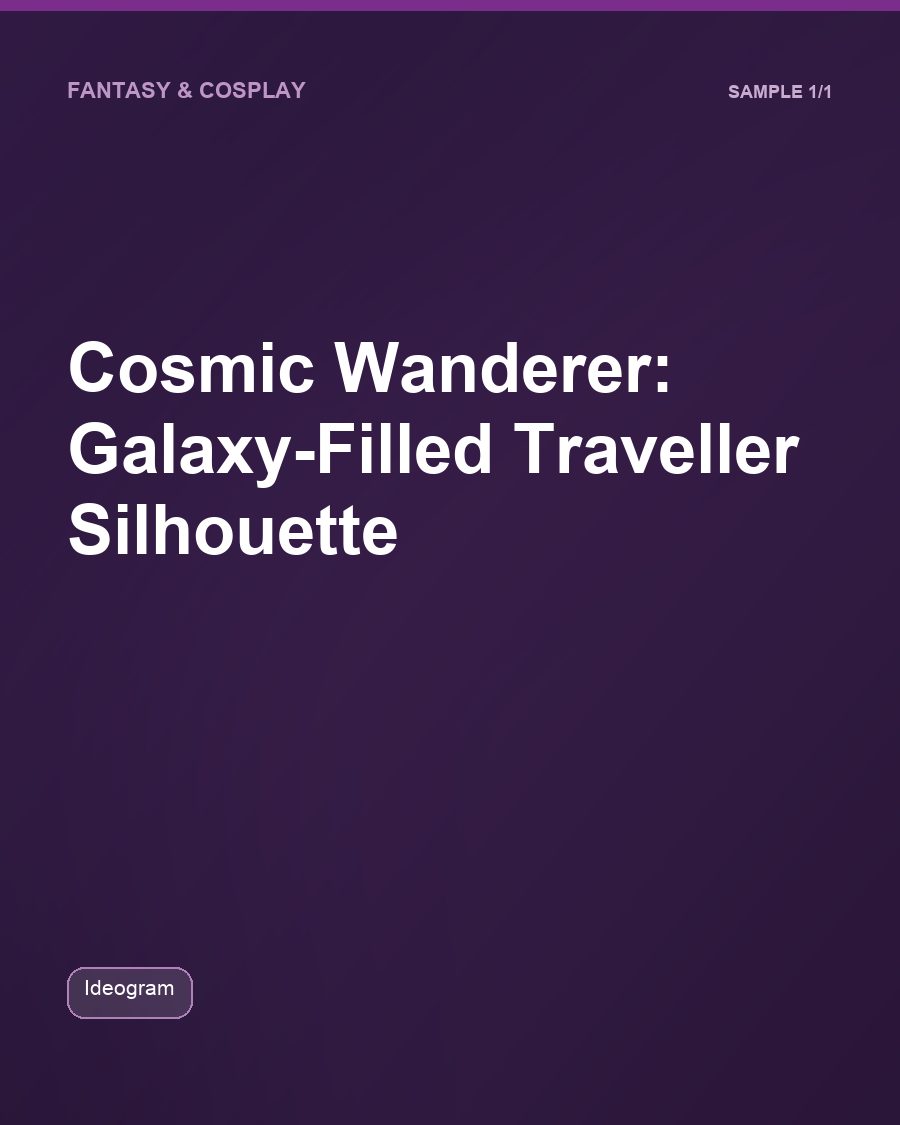 Cosmic Wanderer: Galaxy-Filled Traveller Silhouette