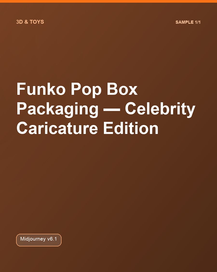 Funko Pop Box Packaging, Celebrity Caricature Edition