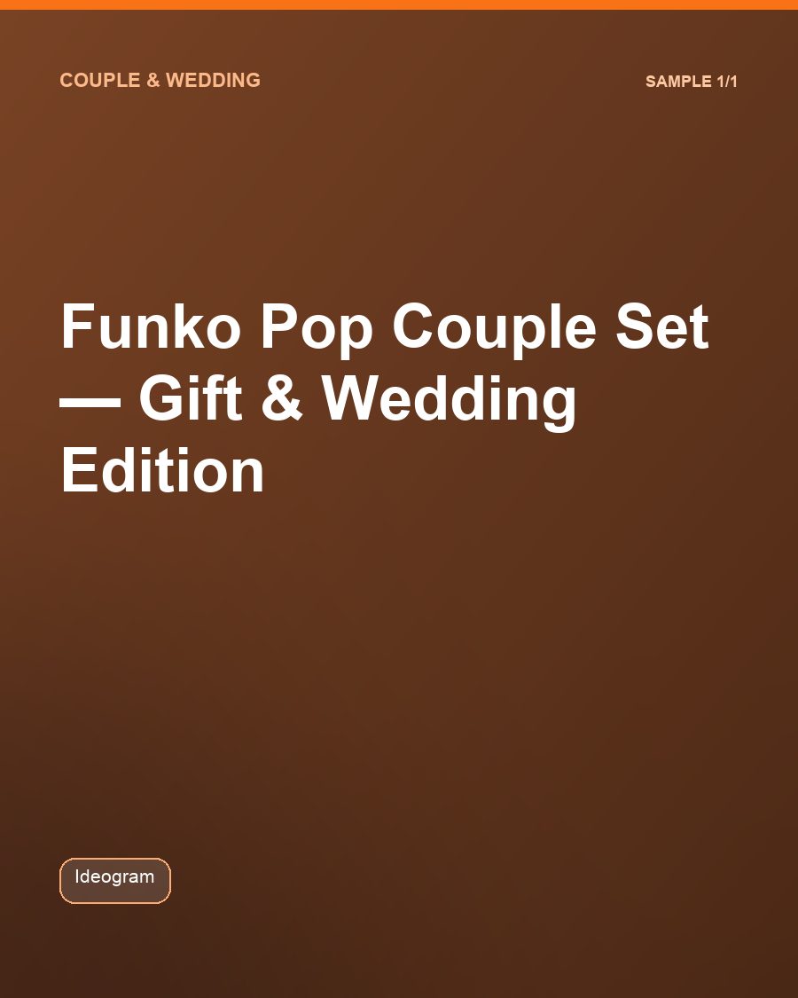 Funko Pop Couple Set, Gift & Wedding Edition