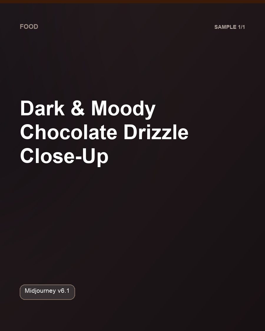 Dark & Moody Chocolate Drizzle Close-Up