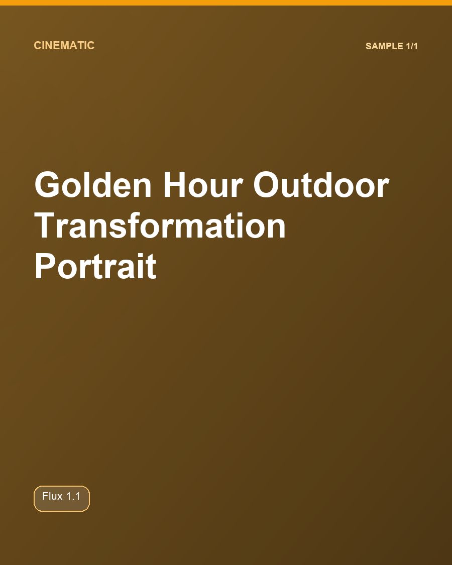Golden Hour Outdoor Transformation Portrait