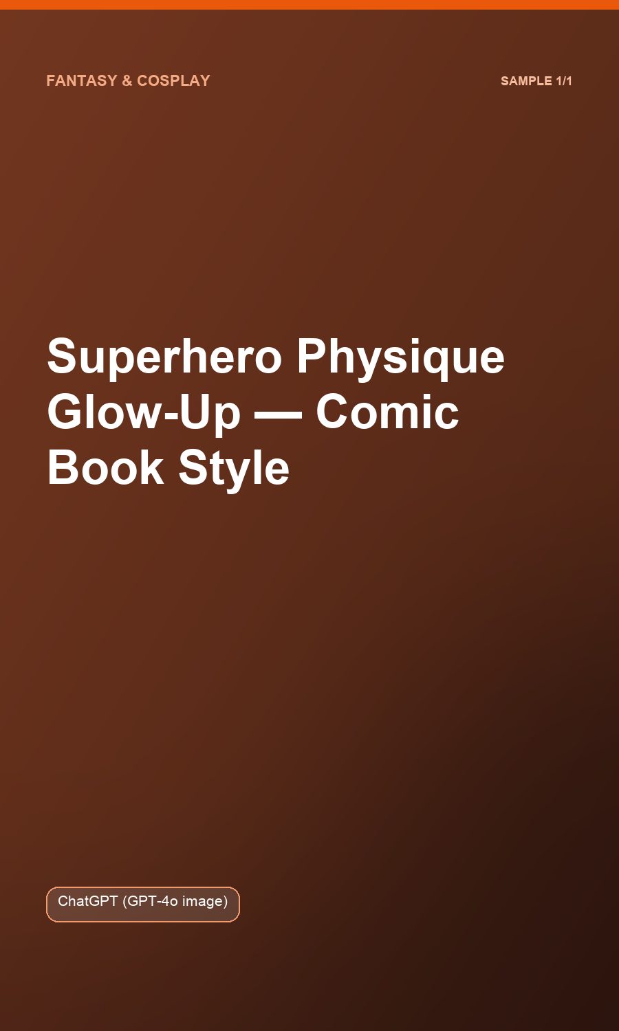 Superhero Physique Glow-Up, Comic Book Style