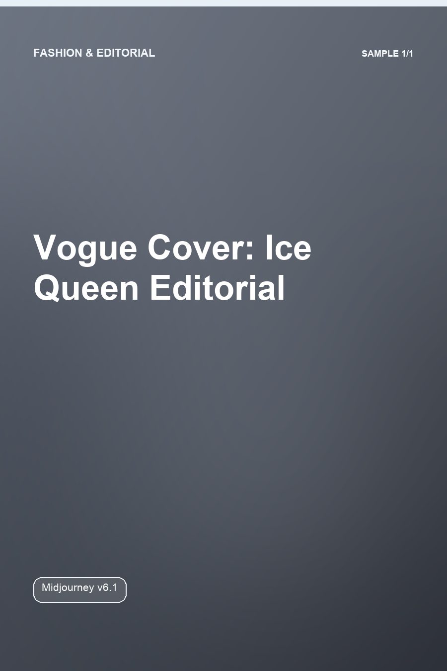 Vogue Cover: Ice Queen Editorial