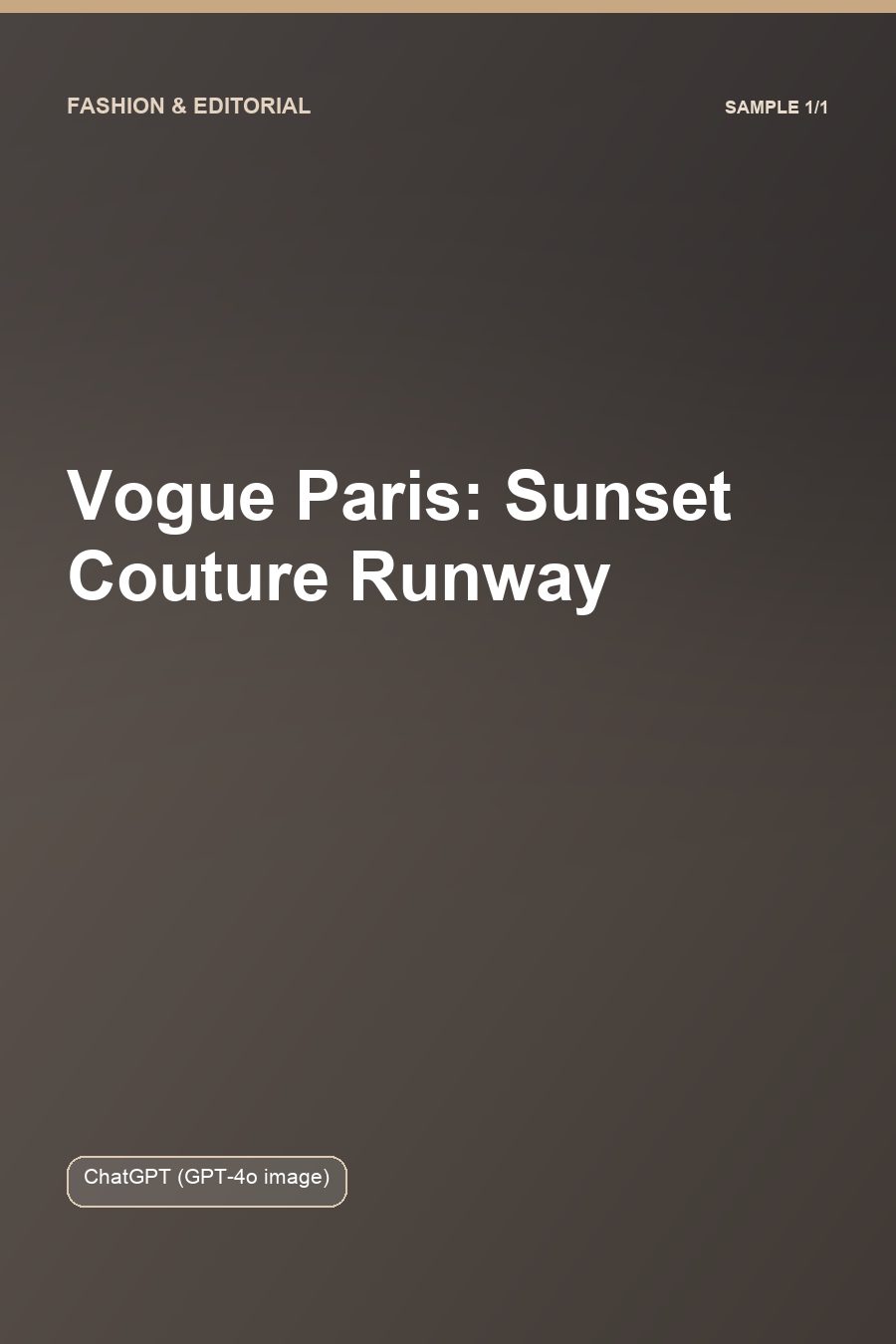 Vogue Paris: Sunset Couture Runway