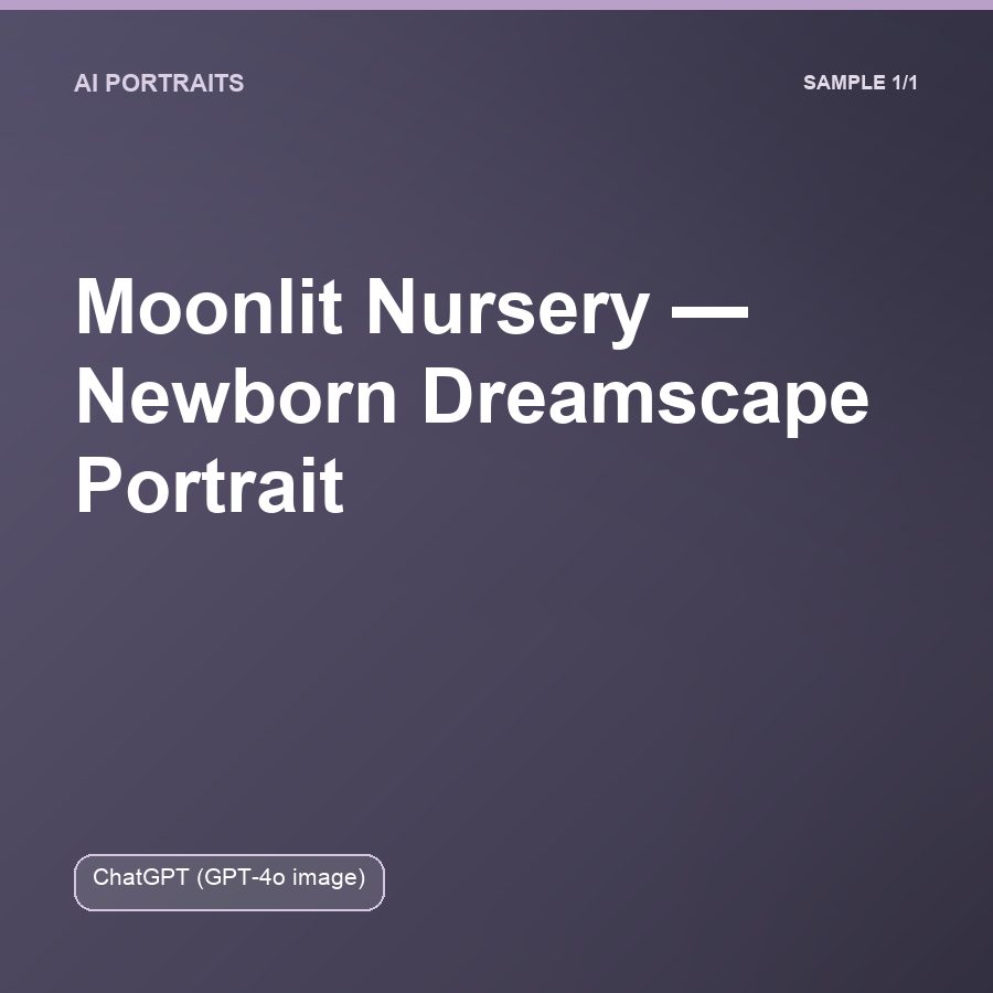 Moonlit Nursery, Newborn Dreamscape Portrait