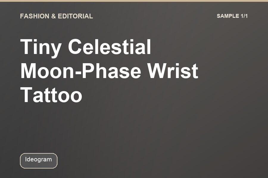 Tiny Celestial Moon-Phase Wrist Tattoo