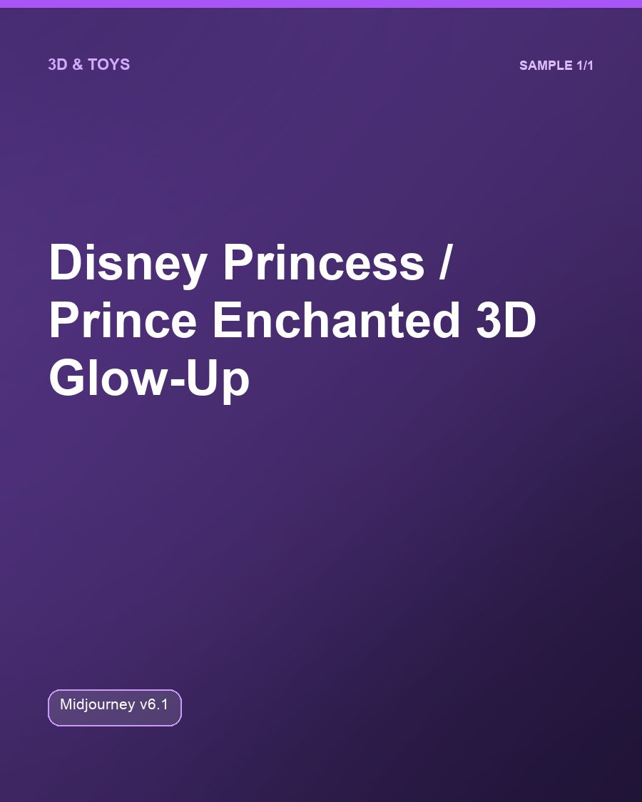 Disney Princess / Prince Enchanted 3D Glow-Up