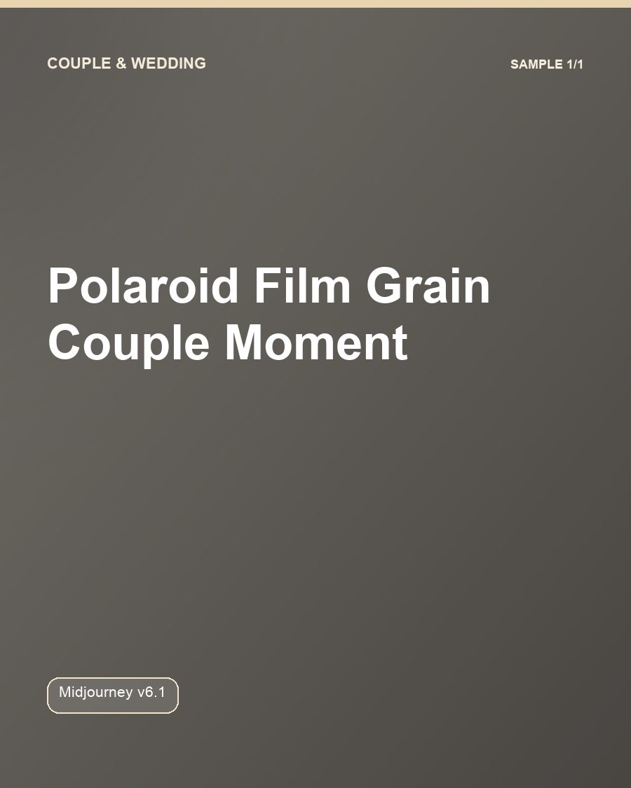 Polaroid Film Grain Couple Moment