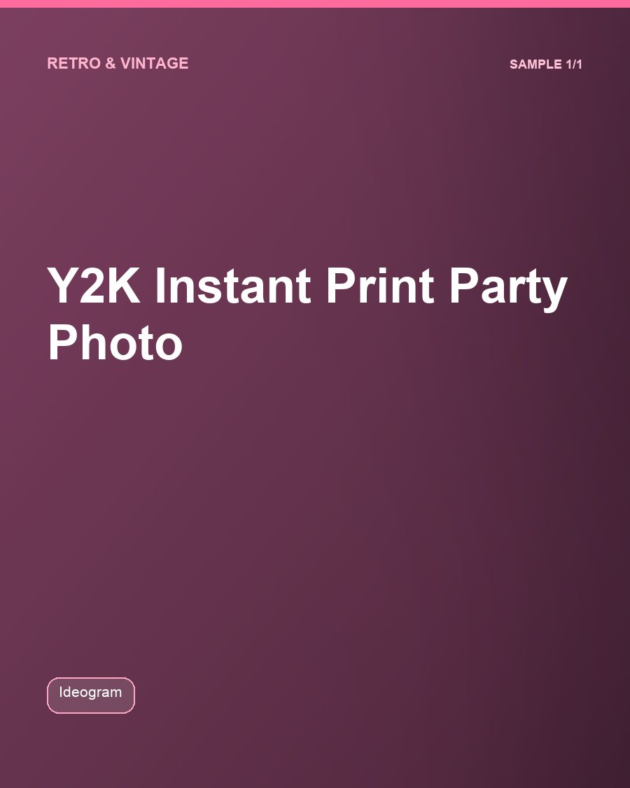 Y2K Instant Print Party Photo