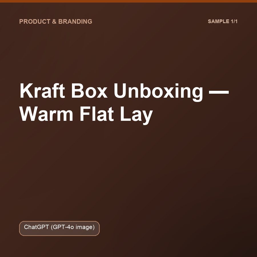 Kraft Box Unboxing, Warm Flat Lay