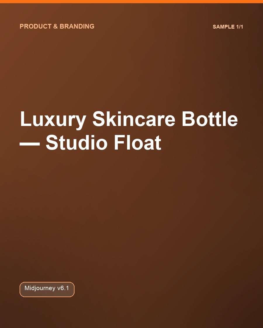 Luxury Skincare Bottle, Studio Float