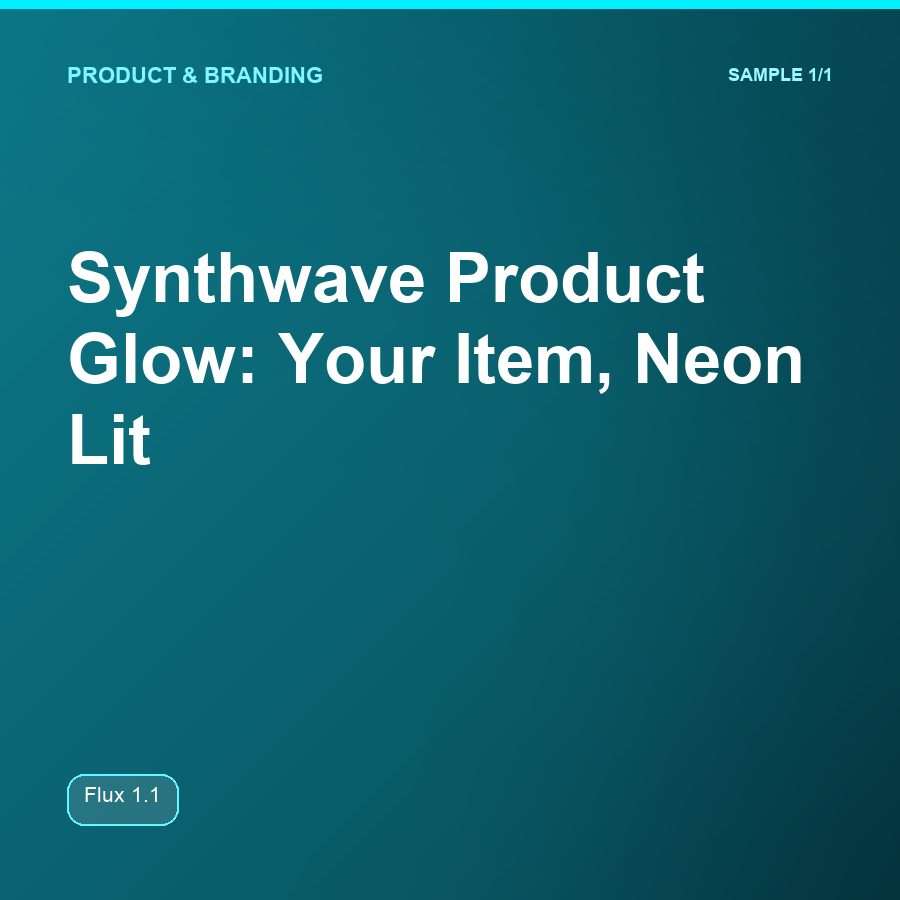 Synthwave Product Glow: Your Item, Neon Lit