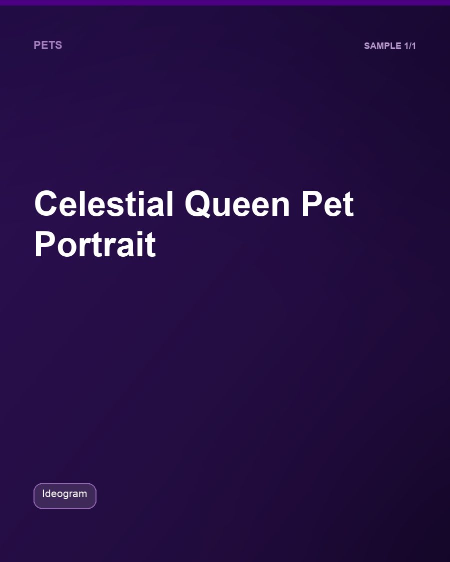 Celestial Queen Pet Portrait