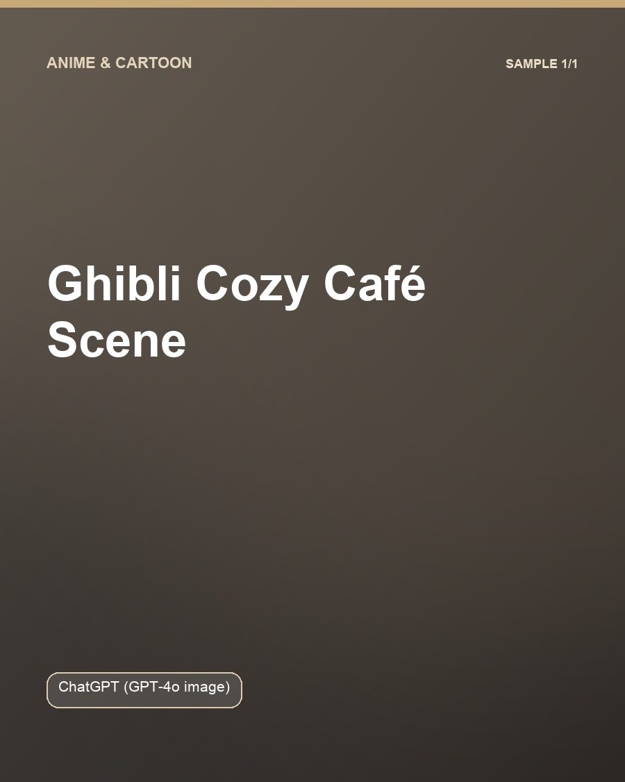 Ghibli Cozy Café Scene